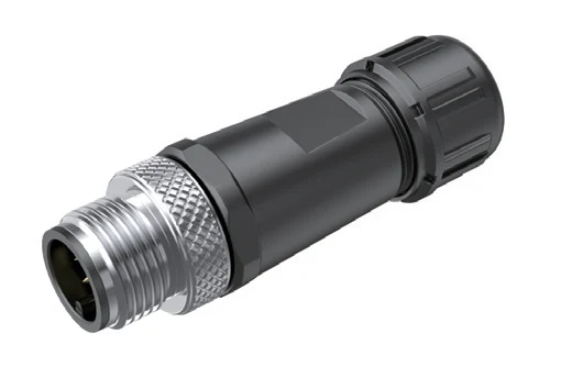 GLOBIX M12 conector para cable de montaje en campo – Contactos macho, Sin apantallamiento, Terminación para soldadura