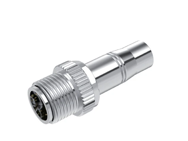 GLOBIX M12 Conectores de cable – Contactos macho, Apantallado, Terminación para soldadura