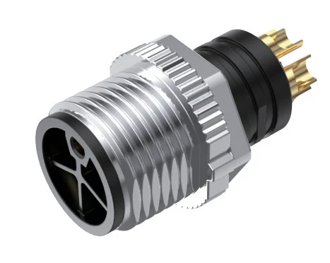 GLOBIX M12 Conectores de cable – Contactos macho, Terminación para soldadura