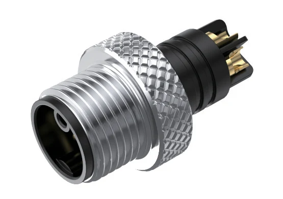 GLOBIX M12 Conectores de cable – Contactos macho, Terminación para soldadura