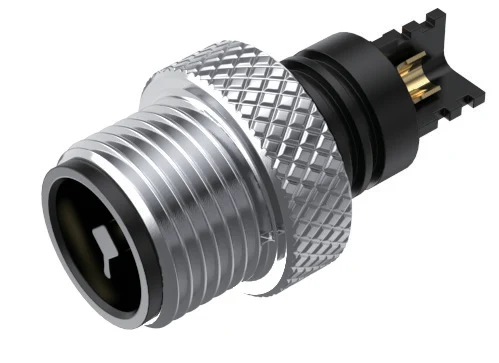 GLOBIX M12 Conectores de cable – Contactos macho, Terminación para soldadura