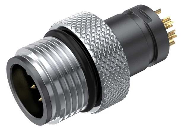 GLOBIX M12 Conectores de cable – Contactos macho, Sin apantallamiento, Terminación para soldadura