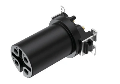 GLOBIX M12 Conexión de placa – Contactos hembra, Apantallado, SMD