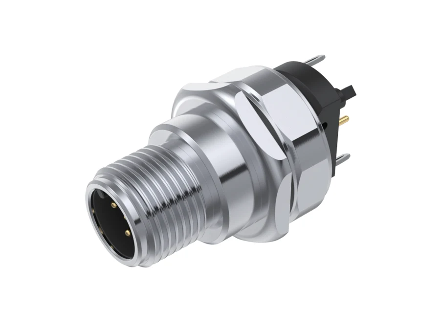 GLOBIX M12 Versión especial – Contactos macho, Apantallado, PCB