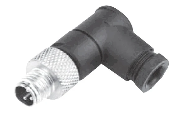 GLOBIX M8 conector para cable de montaje en campo – Contactos macho, Acodado, Sin apantallamiento