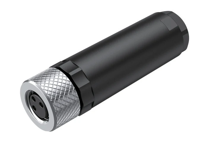 GLOBIX M8 conector para cable de montaje en campo – Contactos hembra, Recto, Sin apantallamiento