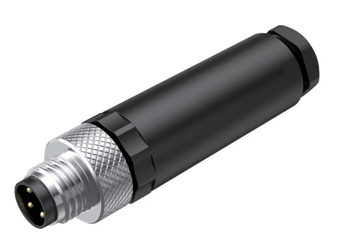 GLOBIX M8 conector para cable de montaje en campo – Contactos macho, Recto, Sin apantallamiento