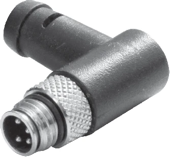 GLOBIX M8 Conectores de cable – Contactos macho, Acodado, Sin apantallamiento